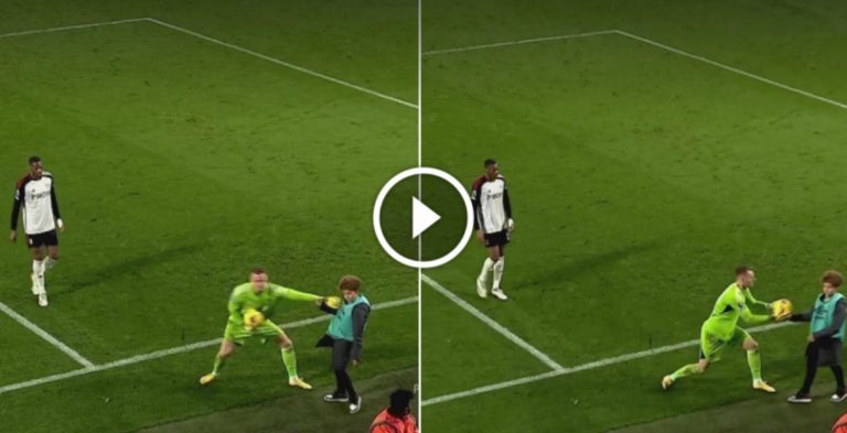 Video: Unet.hical behavior by the Fulham goalkeeper with the child carrying the ball, but the audience surprised him with a historic response
