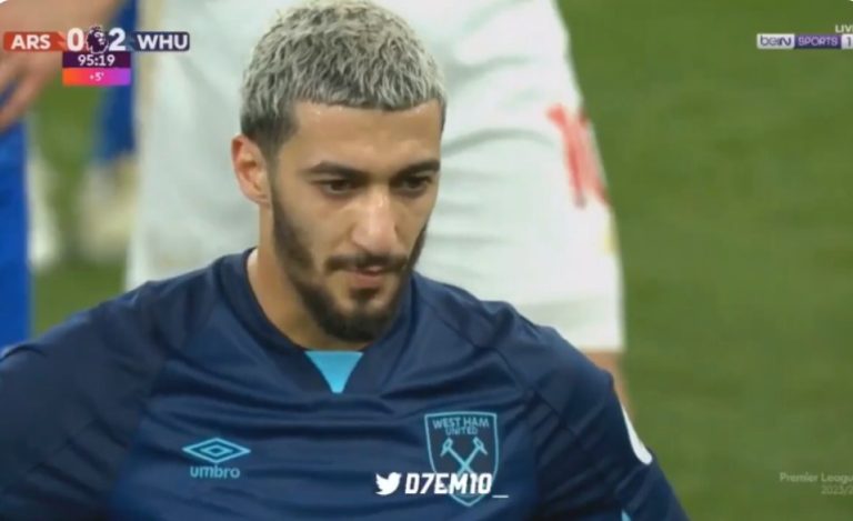 Watch Saïd Benrahma’s missed penalty kick against Arsenal in the last second