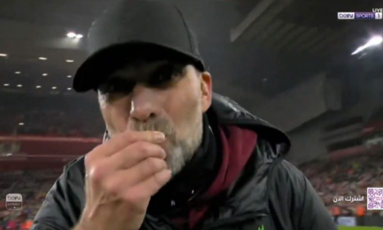 Watch: Snapshot of the season from Jurgen Klopp while celebrating with the fans after the match
