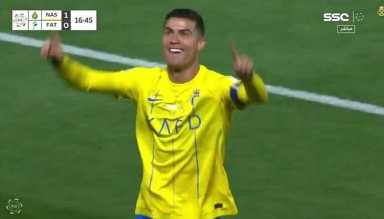 Cristiano Ronaldo’s wonderful goal against Al-Fateh in the Saudi League today