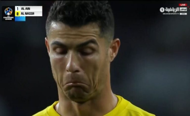 Cristiano Ronaldo’s breathtaking shot from the middle of the field against Al Ain, UAE, in the AFC Champions League