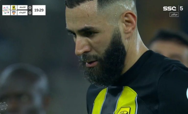 Karim Benzema’s strange penalty kick today