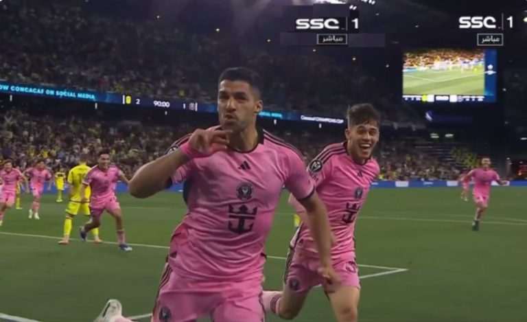 Suarez’s decisive goal that saved Inter Miami from losing in the last seconds to Nashville, and the reaction and madness of Messi and his teammates