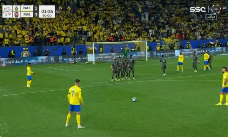 Ronaldo’s imaginary free-kick that baffled everyone and made him almost cry live