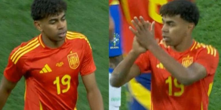 Warm applause from the Santiago Bernabeu fans for Lamine Yamal the moment he left against Brazil