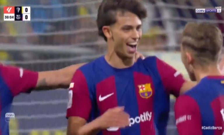 Barcelona’s first imaginary goal against the Cádiz team through Felix