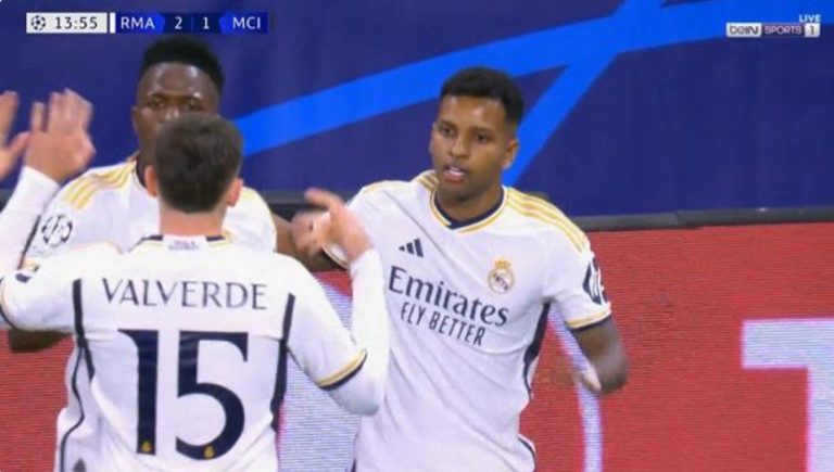 A crazy historical scenario takes place during the Real Madrid-City match, with a miraculous comeback for the Royal team in less than two minutes