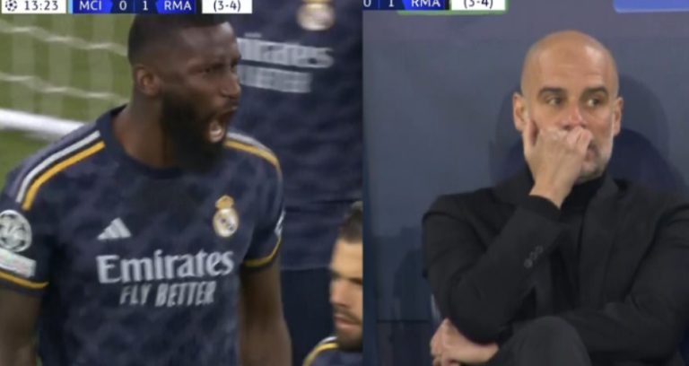 Rudiger creates wonders in this crazy shot against Manchester City, and Guardiola does not understand what happened