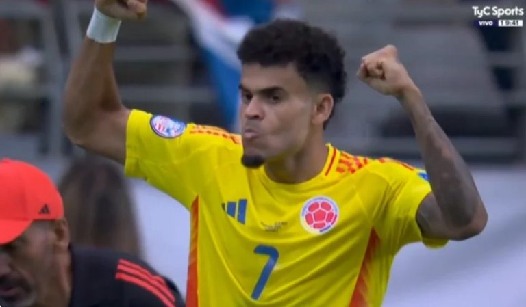 A rare historical snapshot of James Rodriguez taking place in Copa America with Liverpool player Luis Diaz