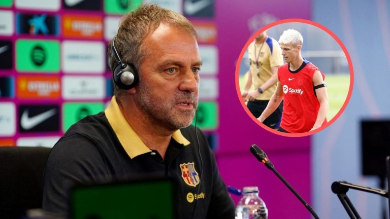 Dani Olmo thre.atens Barcelona star’s starting lineup this season with Flick’s decision