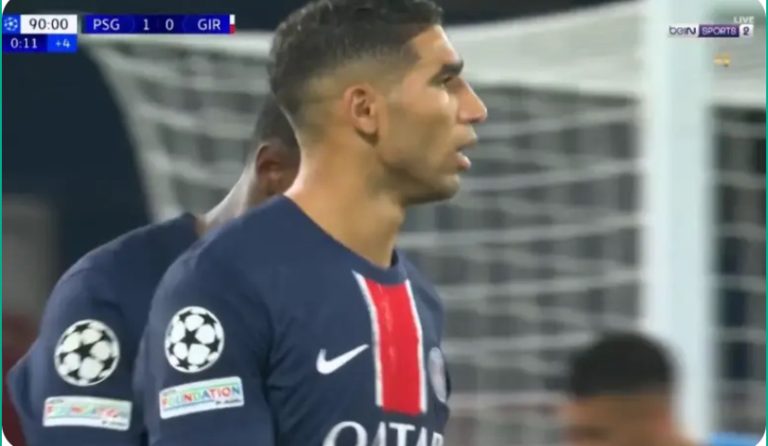 Paris Saint-Germain’s decisive winning goal in the last seconds against Girona in an unbelievable way