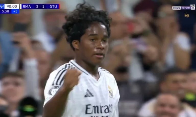Endrick’s historic goal against Stuttgart in the Champions League