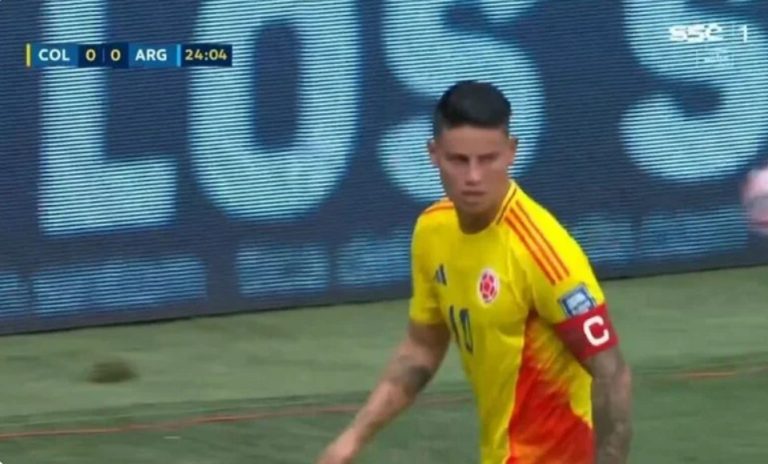 The legendary corner kick taken by James Rodriguez and announced a world-class goal against Argentina