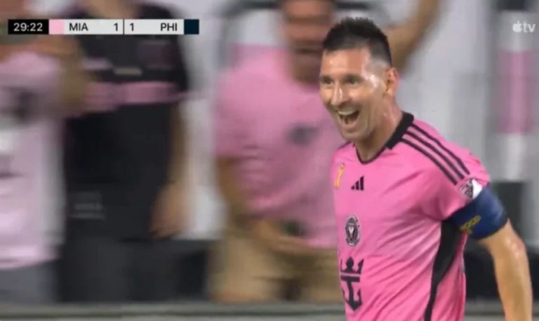 Messi’s second goal for his team Inter Miami in less than 4 minutes