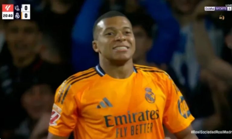 Nayef Aguerd prevents Mbappe from scoring a sure goal in the Real Madrid and Sociedad match