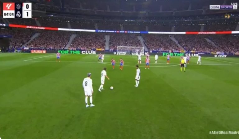Real Madrid’s amazing goal against Atletico Madrid after a world-class free kick