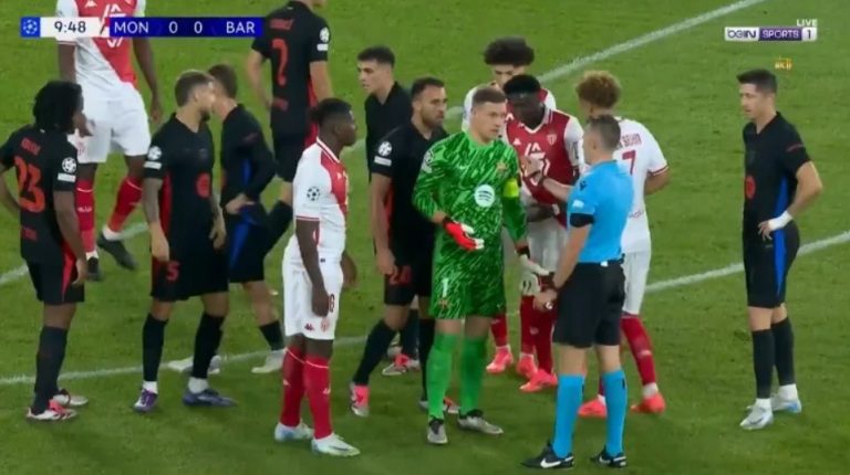 The strange expulsion of Eric Garcia in the Monaco and Barcelona match after a disa.strous mistake by Ter Stegen
