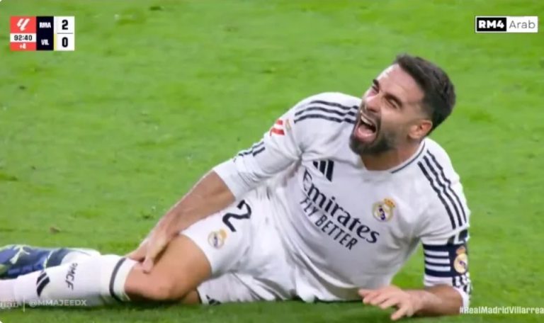 The moment Carvajal suffered a strong and strange injury against Villarreal and his scr.eams that everyone heard
