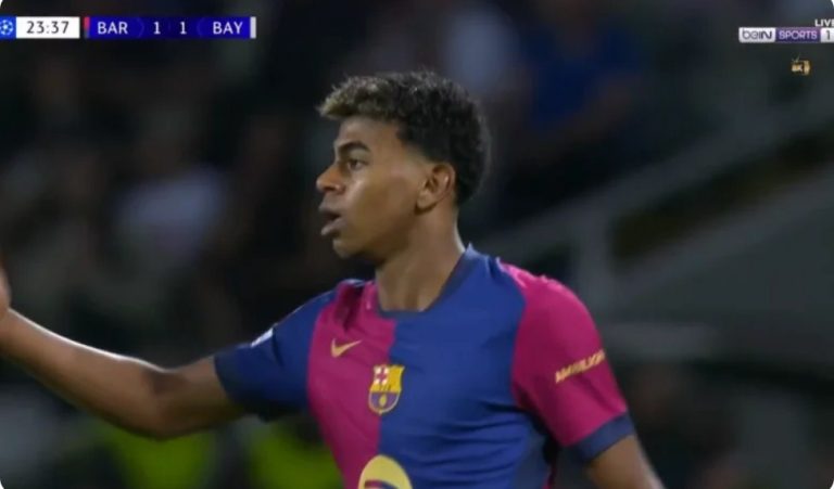 The incredible skill of Lamine Yamal against Bayern Munich players, featuring a stunning nutmeg on Gnabry