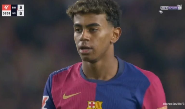 The magical masterpiece created by the talented Lamine Yamal in the Barcelona and Sevilla match