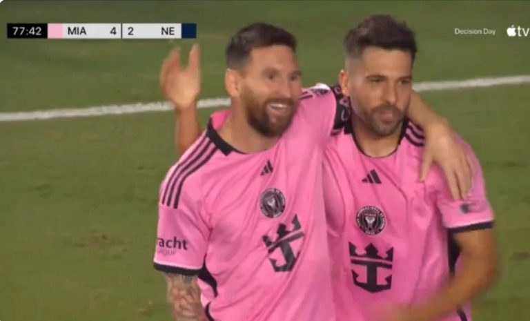 Messi’s first fantastic goal against New England and the reaction of Inter Miami fans