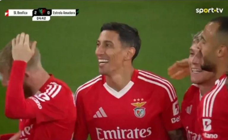 Watch the historic bicycle kick scored by Ángel Di María for his team Benfica in the Portuguese league today