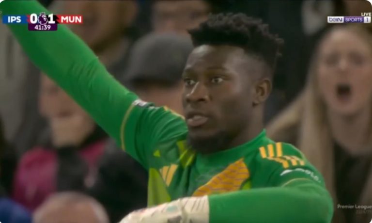 Watch the miraculous save by Cameroon’s Onana that prevented a certain goal against Manchester United