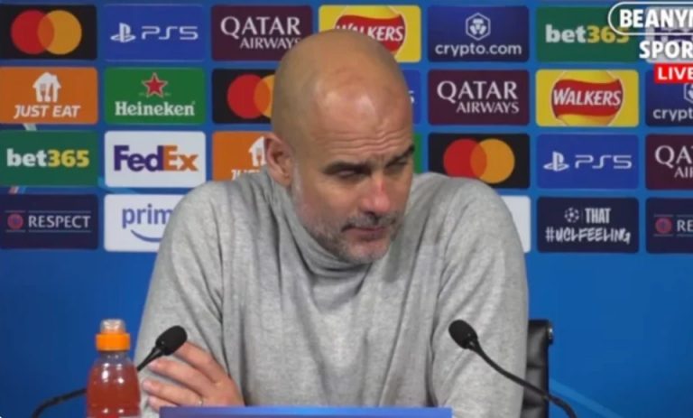 Here’s what happened between the English journalist and Pep Guardiola when he asked him about the wo,und he had on his nose