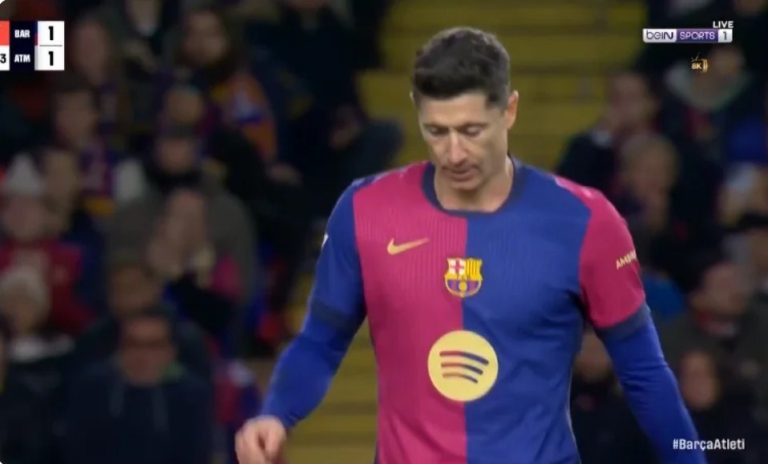 Lewandowski’s strange chance that sho.cked everyone in the stadium in the Barcelona-Atletico match