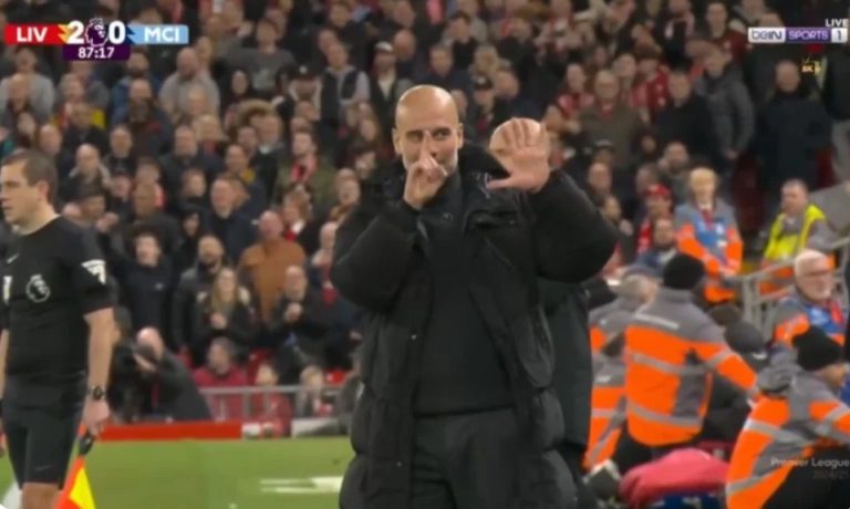 The surprising scenario of Guardiola and Liverpool fans that became the talk of the world because of what happened between them in the Liverpool and City match