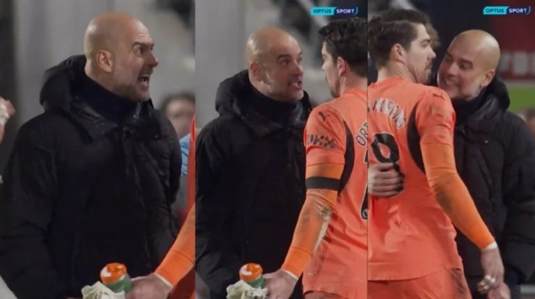 The scene that was not shown on TV channels and became the most circulated clip because of what Guardiola did to the City goalkeeper