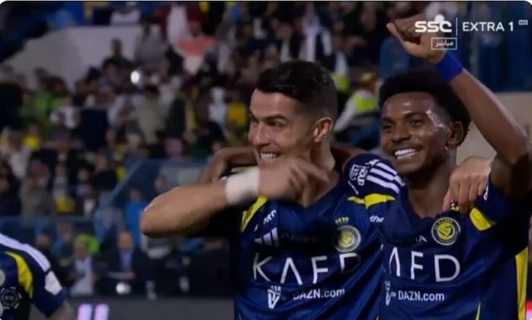An unparalleled moral scene occurs from Ronaldo after scoring a decisive goal in the last second with Al-Nasr today