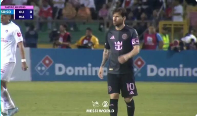 Argentine Messi stuns everyone in the stadium and writes a magical and unbelievable scenario in less than 180 seconds during today’s match between Inter Miami and Olimpia.