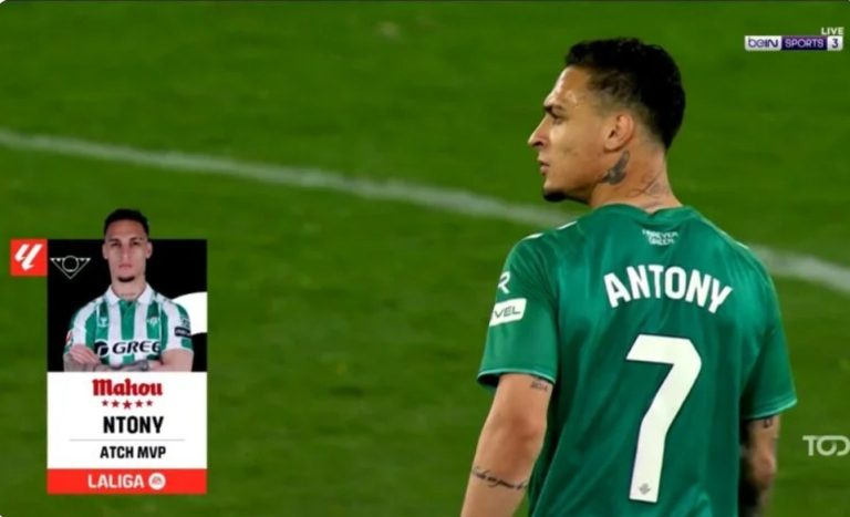 The incredible goal scored by Brazilian Antony against Real Sociedad in today’s La Liga match