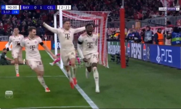 The miracle of Bayern Munich that happened in the last second against Scottish Celtic, leading to an incredible and unforgettable goal that secured their qualification in the UEFA Champions League