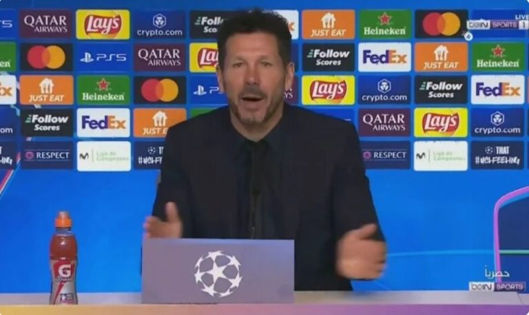 The moment that became the talk of the world due to what Diego Simeone did in the press conference, commenting on Alvarez’s strange penalty kick