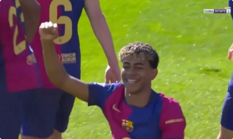 The first strange free kick will be recorded in the name of Lamine Yamal due to the bizarre way this incredible goal came about.