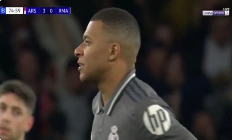 Watch the historic third goal scored by Mourinho, the Arsenal player, against Real Madrid, which confirmed Arsenal’s qualification to the semi-finals since the first leg, in a shocking scene for all Real Madrid fans