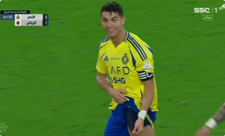 Cristiano Ronaldo breaks all football rules and scores a historic, decisive goal with a thunderous volley that left minds stunned and sh,ook Saudi Arabia to its core.