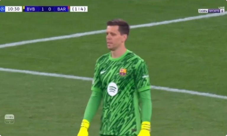 Dortmund’s penalty that has become the talk of the world due to the innovative technique invented by the Dortmund player against Barcelona today.