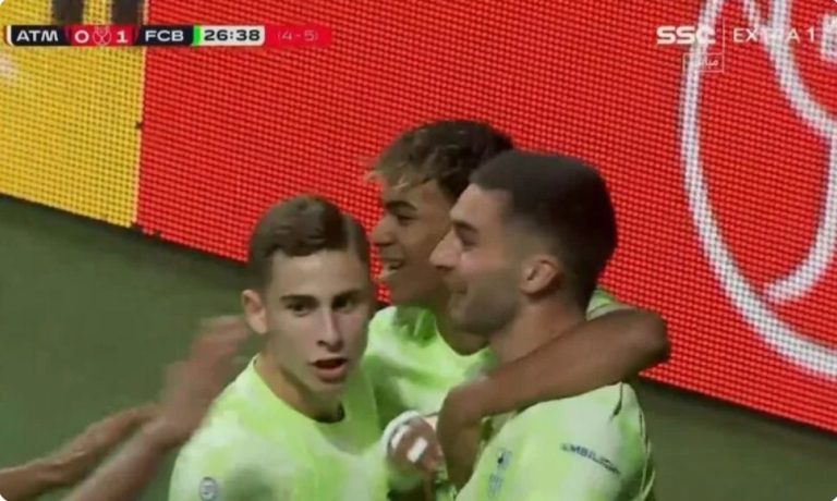 Lamine Yamal creates a state of chaos and madness, challenging Atlético Madrid’s defense with this magical play that led to an extraordinary goal for his team, Barcelona.