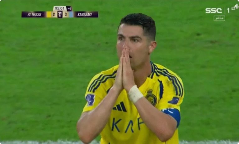Watch Cristiano’s unbelievable chance that almost brought him to tears after it caused Al-Nassr to lose and miss out on reaching the final in the last second of the match.