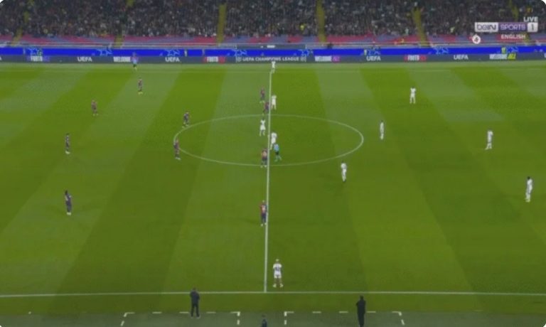 The first kickoff in the UEFA Champions League to be officially recorded as a goal for Inter Milan, due to the shock Barcelona suffered in the first 30 seconds of the semifinal.