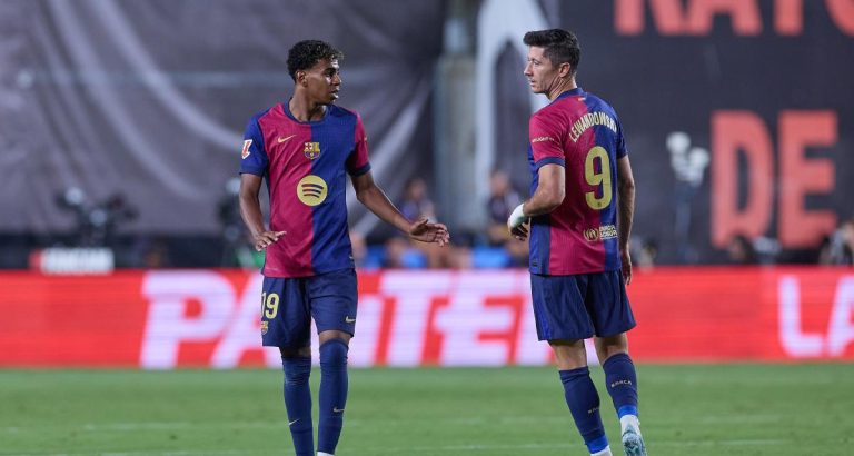 His preferred striker… Lamine Yamal selects an unexpected striker for Barcelona to replace Lewandowski in the starting lineup and tells Flick about it personally!