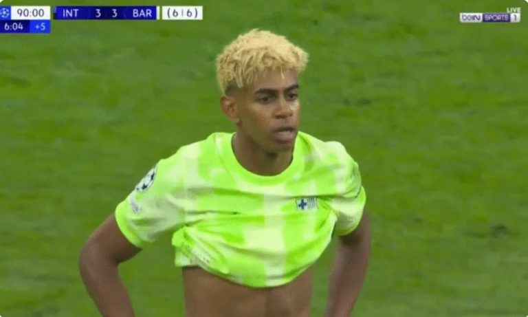 The strange and bizarre scene involving Lamine Yamal that could make Barcelona officials consider expelling him from Spain because of what he did against Inter in the final second of the match!