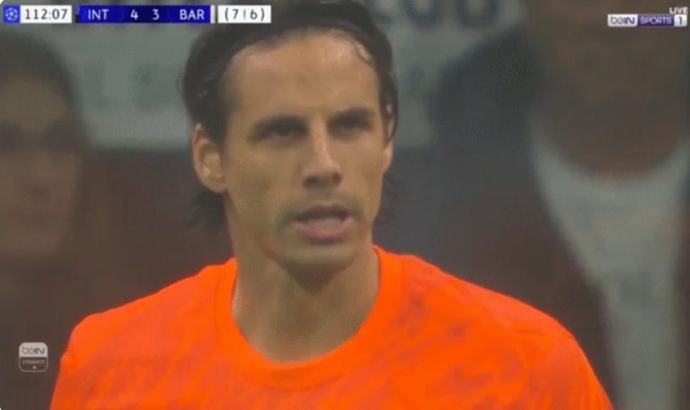 For the first time in history, a player from Barcelona loses his memory and suddenly goes b,lind, shocking the world with the strangest behavior in front of an empty net in the UEFA Champions League semi-final.