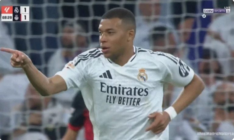 Watch Mbappé’s sensational goal against Real Mallorca that saved Real Madrid from a disastrous defeat at the heart of the Bernabéu Stadium.
