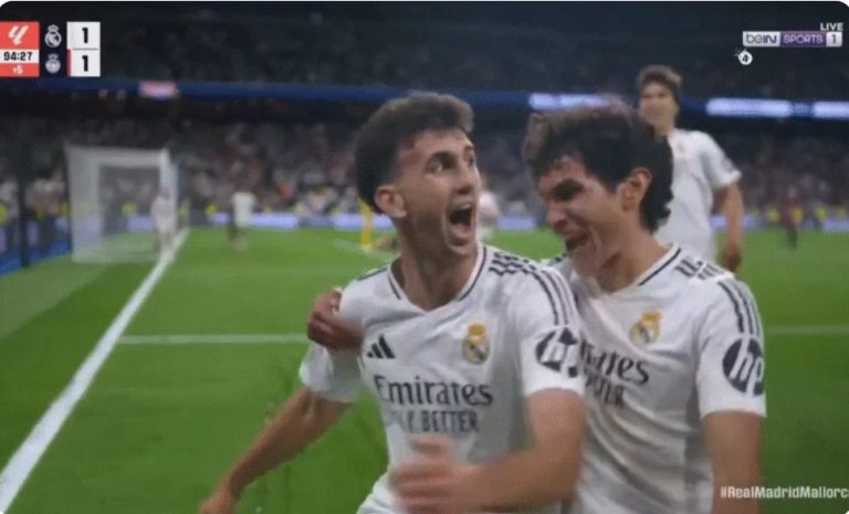 Watch Real Madrid’s decisive winning goal against Real Mallorca in the final seconds of the match just when the whole world thought it was the night Barcelona would secure the La Liga title.
