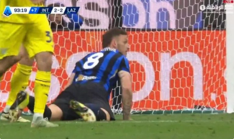 Inter Milan’s incredible chance against Lazio in the final seconds of the match and the strange action taken by striker Arnautović in front of the almost empty Lazio goal.