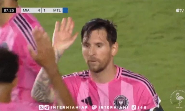Watch the legendary way Messi used to score Inter Miami’s fourth goal in stoppage time and the crowd’s eruption as they chanted his name in this insane moment.